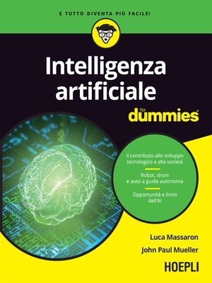 cover image of Intelligenza artificiale for dummies